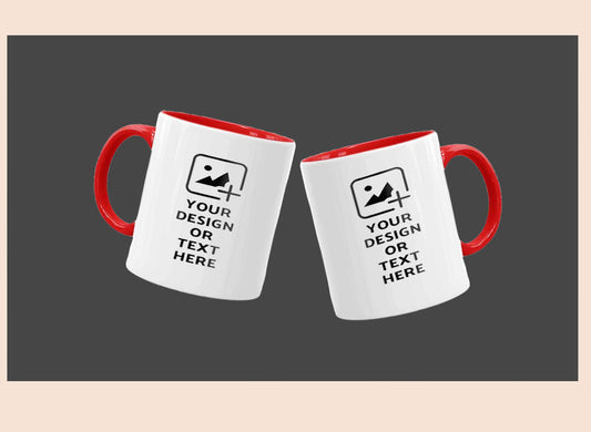 Custom red colored mug with personalized design – Ideal gifting option by GiliGily.