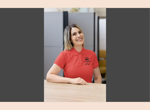 Red Polyester Collar T-Shirt - Bold Team Polo | High-Impact Performance | GiliGily