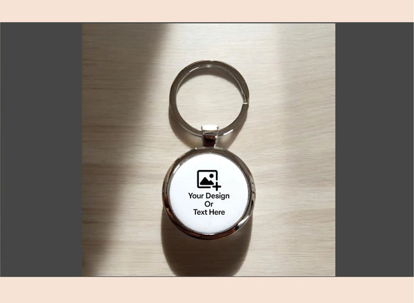 Round Metal Keychain – Front Side Customizable | Giligily