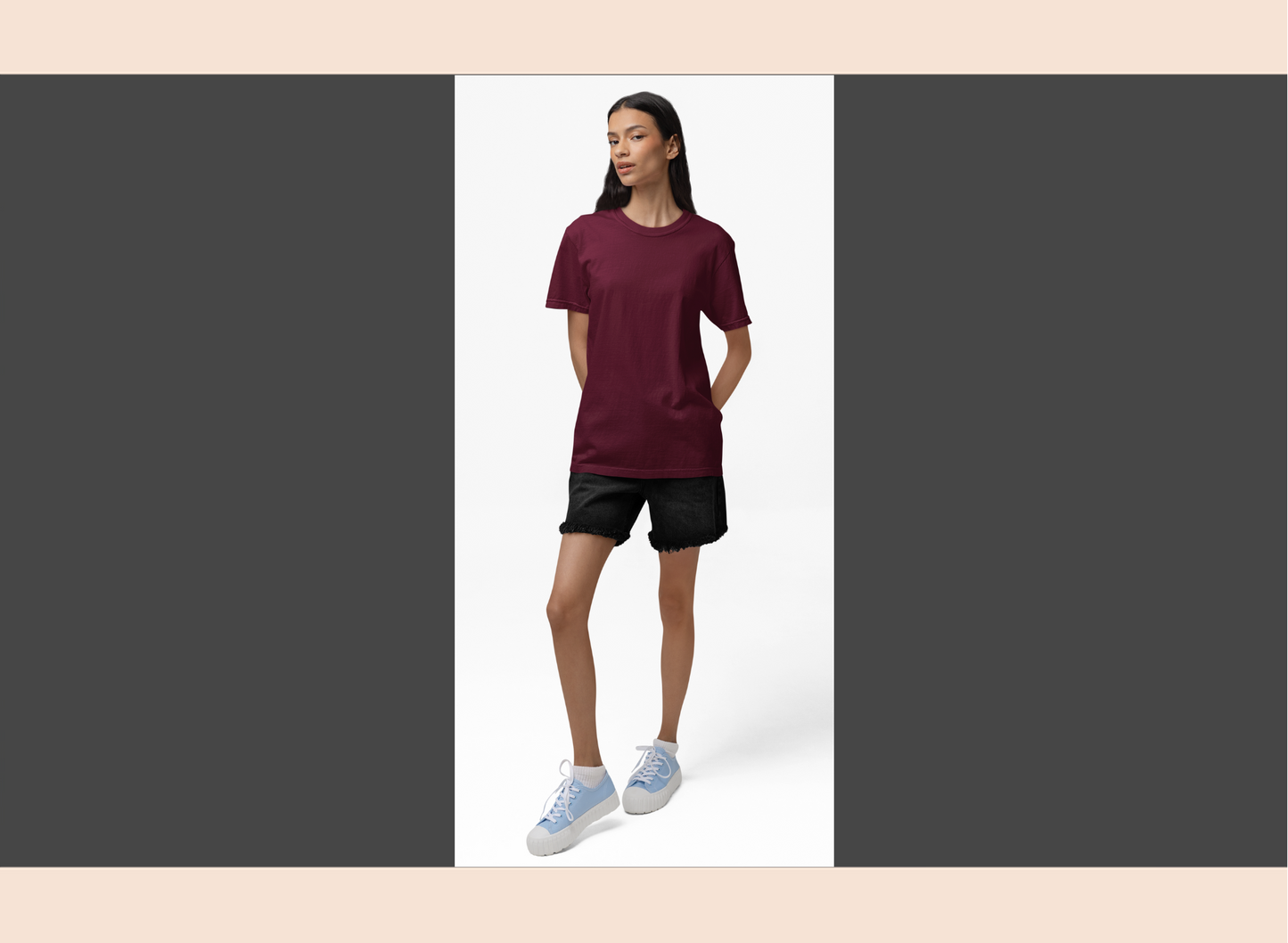 solid-cotton-round-neck-wine-woman-front