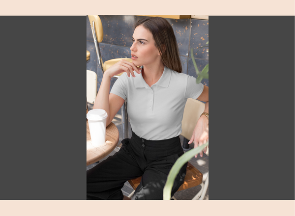 Grey Cotton Collar T-Shirt – Solid & Customizable | Unisex Polo | GiliGily