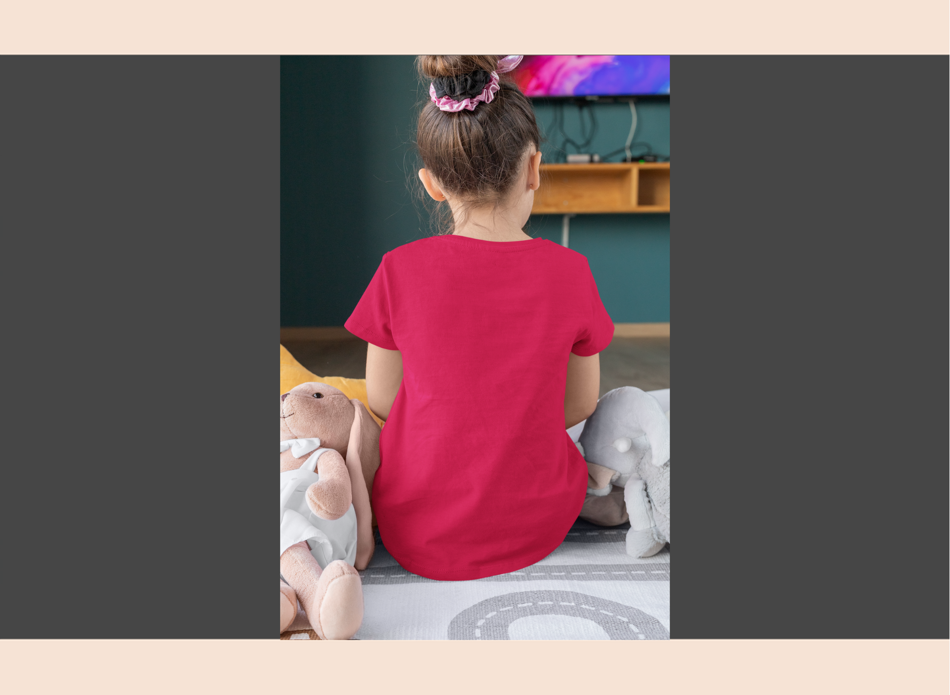 solid-kid-red-round-neck-girl-back-tshirt