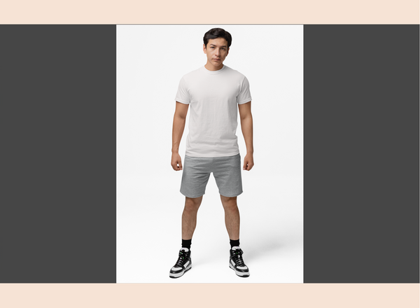 White Cotton Round Neck T-Shirt – Solid & Customizable | GiliGily